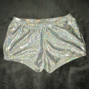 Holographic Varsity Cheer & Dance Shorts